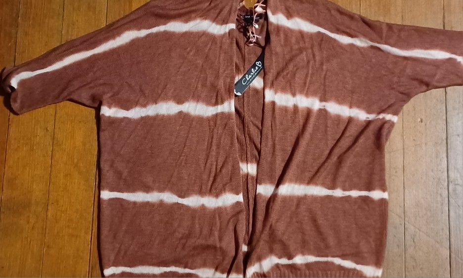 Women's Size Medium Wrap Around Front Open Shirt New Tags