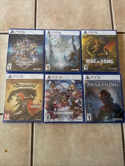 Lot of 6 sealed PS5 Games including Rise of Kong, Ravenswatch and More