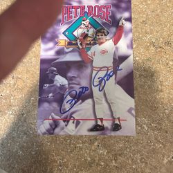 Pete Rose Autograph card