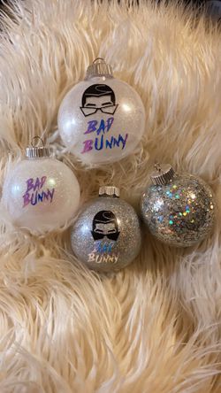 Bad Bunny Plastic Ornaments