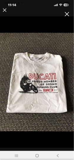 NEW Ducati Italy Motorcycle Sports Cotton Tee T-shirt Size Large