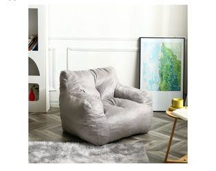 N&V Bean Bag Chair Giant High-Density Foam Filling Sofa for Teens, Adults to Gaming, Reading, and Watching TV