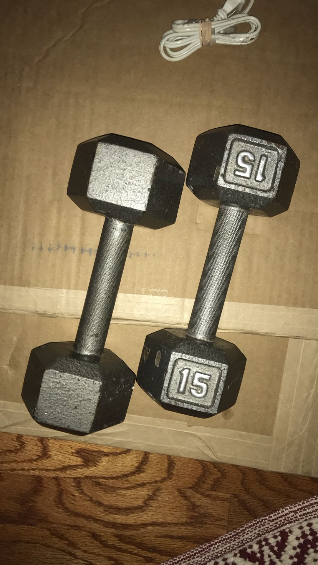 Two 15 Pound Metal Weights