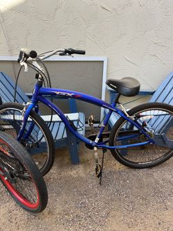 Blue multi speed Beach Cruiser