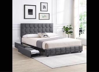 NEW QUEEN AND KING SIZE STORAGE BED WITH MATTRESS, INCLUDING FREE DELIVERY ORDER HERE PAY UPON ARRIVAL