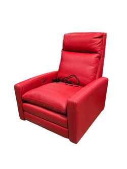 American Leather Power Recliner. Red Leather