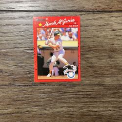 1990 Donruss Mark McGwire All Star Oakland A’s