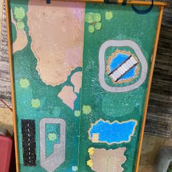 Wooden Table And Wooden Trains And Tracks