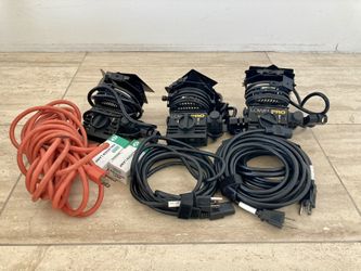 3 Lowel ViP Pro System Lights w/Barn Doors, Light Stands, filters, cables