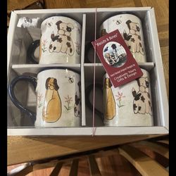 New Creatively Yours "Biscuits & Bones" DOGS Coffee Cups Set Of 4