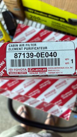 Toyota cabin air filter