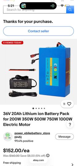 36V 20Ah lithium ion battery pack for electric dirt bike or other electric motor