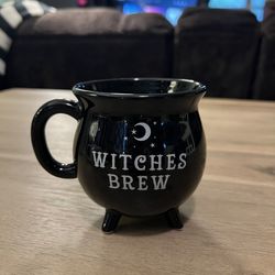 Witches Brew Black Mystic Wicca Gothic Cauldron Mug