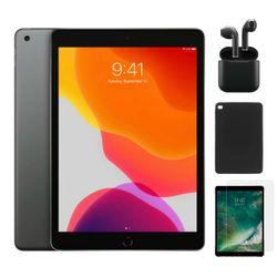 Apple iPad 7th Gen Bundle 128GB Wi-Fi 10.2 Space Gray 2019 - 1 Yr Warrantyb