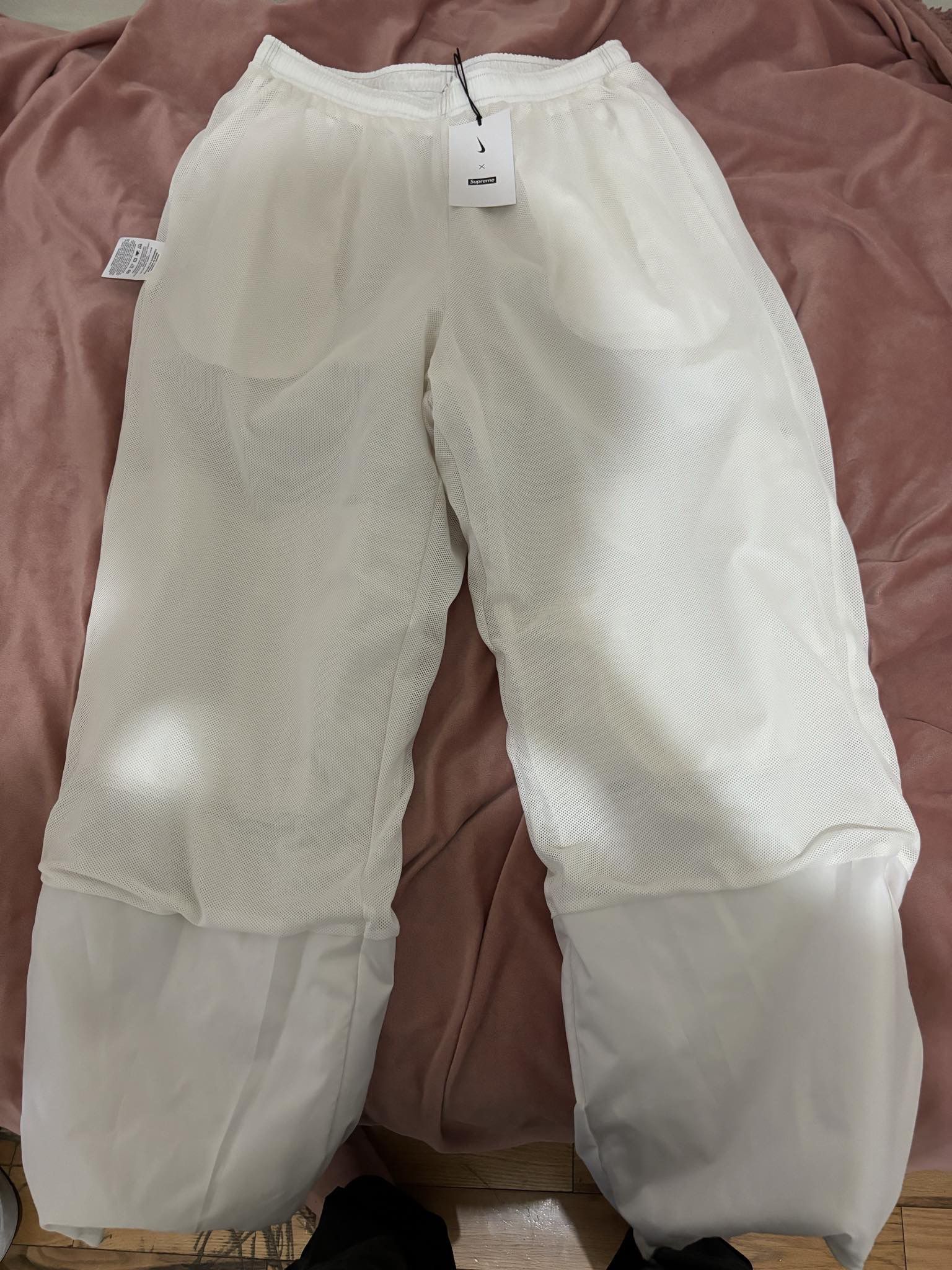 Supreme Nike Track Pants White SS24 