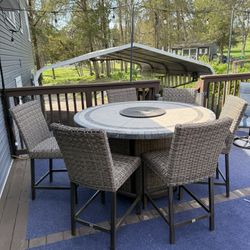 Round Fire Pitt Table 