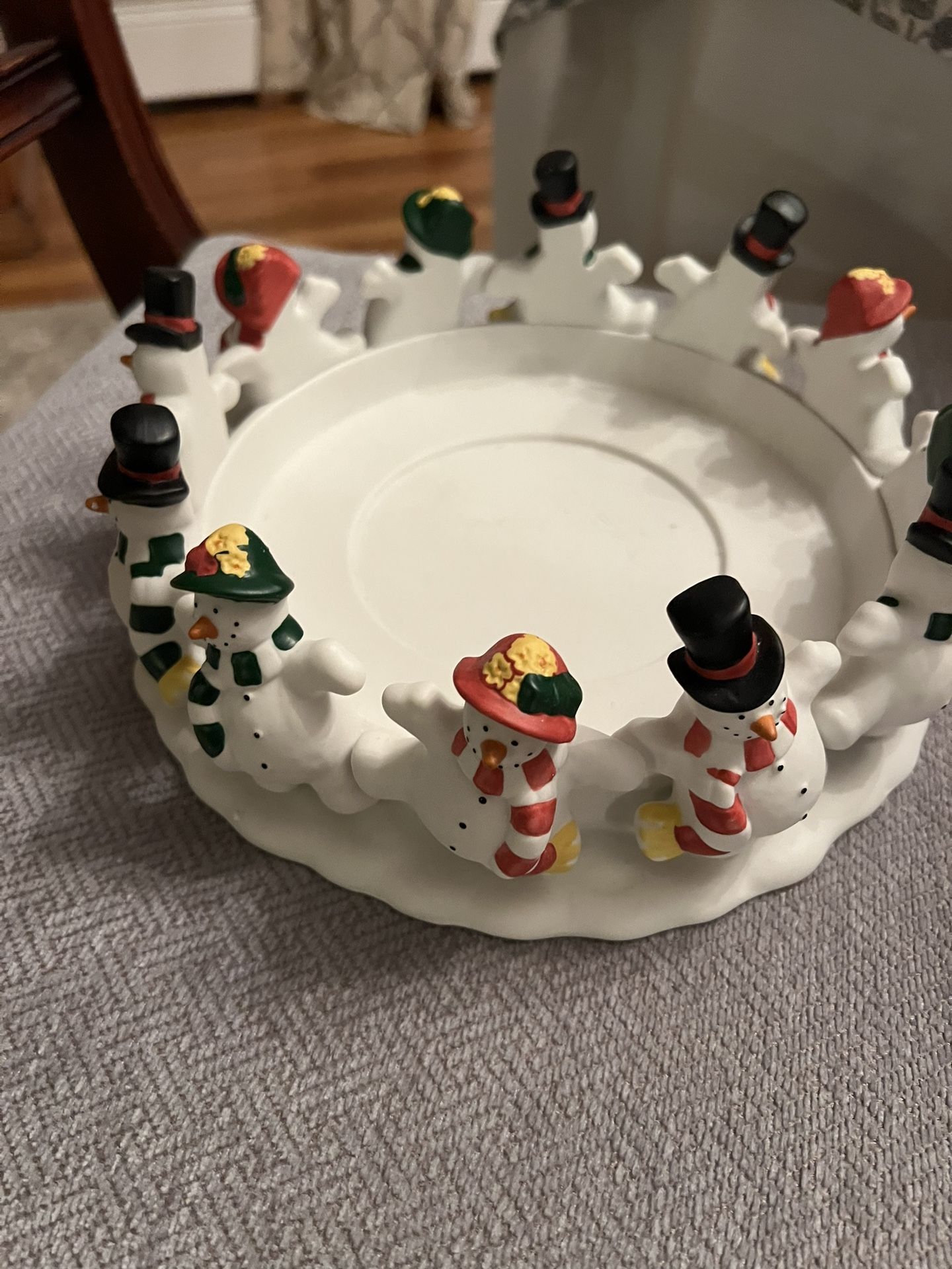 Party lite Large Snowman Candle Holder