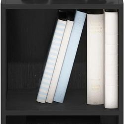Furinno Luder Bookcase / Book / Storage, 2-Tier Cube, Blackwood
