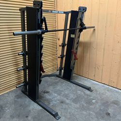 RARE Flex Fitness Smith Machine Counterbalanced With Linear Bearings Clear Coated Steel Commercial Gym Equipment for Sale in Orlando FL