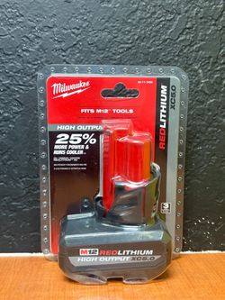Milwaukee 48-11-2450 M12 RedLithium HIGH OUTPUT 5.0Ah XC5.0 Battery Pack