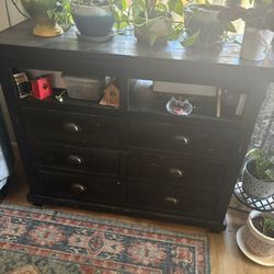 Black Rustic Entertainment Center/dresser 