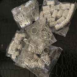 85pcs Hollow Out Metal Hair Ring Set 