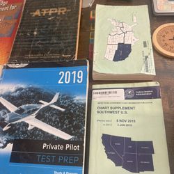 Aviation Pilot books and binder