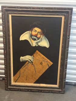 Art vintage Clown painting