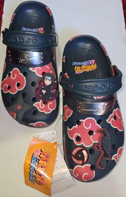 Crocs Naruto Shippuden Itachi Classic Clog Mens Size 6 Womens Size 8 Anime