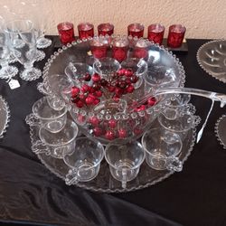 Large Candlewick Punch Bowl 