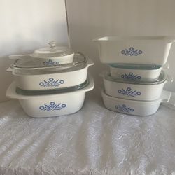 Vintage Corning Ware Blue Cornflower 13 Pcs 