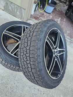 Rims and tires 80% life in tires