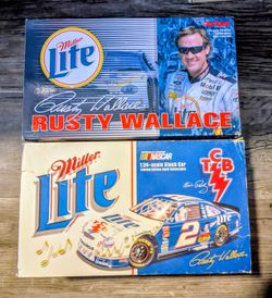 (2) Rusty Wallace Miller Lite Limited Racing Cars. (Elvis)