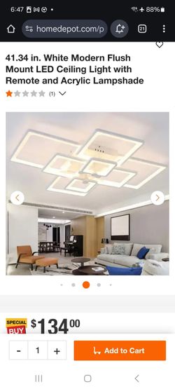 Modern LED dimmable Ceiling lamp 8-squares