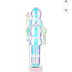 Light-Up Prismatic Nutcracker Indoor/Outdoor Christmas Decoration, Iridescent, 6', by Holiday Time