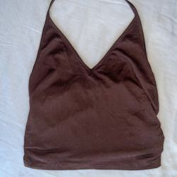 Chocolate Brown Halter Top