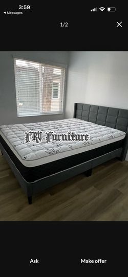 New Queen Bed Frame With Mattress 