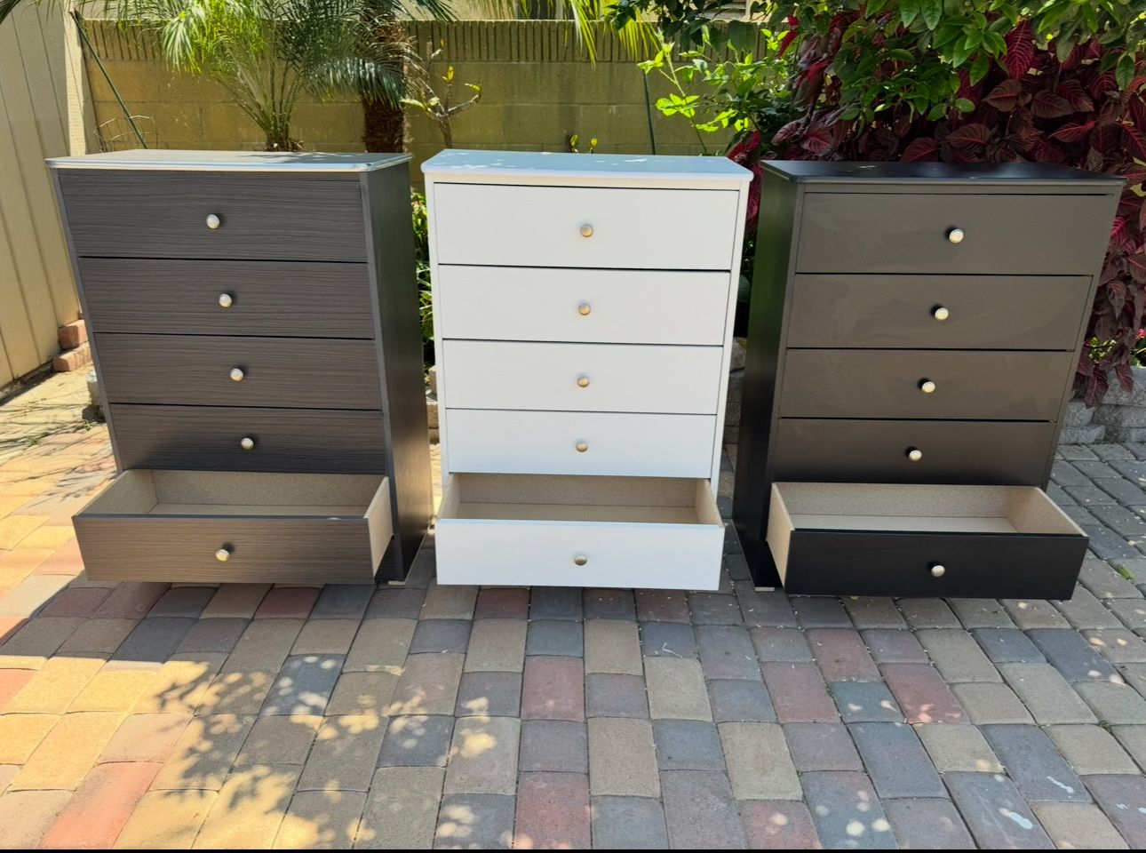 White Chest Five Drawer Dresser