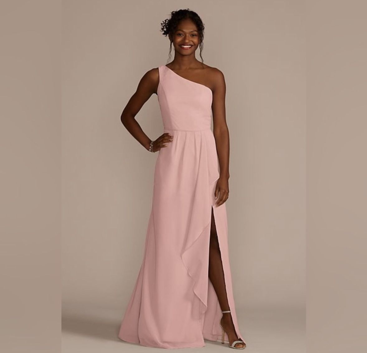 Davids Bridal Bridesmaid Dress in Pink