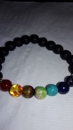 7 CHAKRA LAVA STONE DIFFUSER BRACELET
