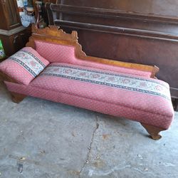 Antique Fainting Couch 1800s Eastlake Style Handmade Furniture 