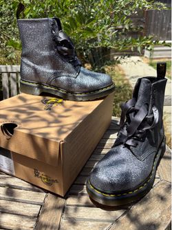 Dr. Martens Pewter Glitter Boots!
