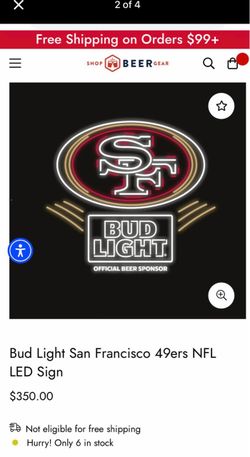 🏈Bud Light San Francisco 49ers NFL LED Sign 🍺