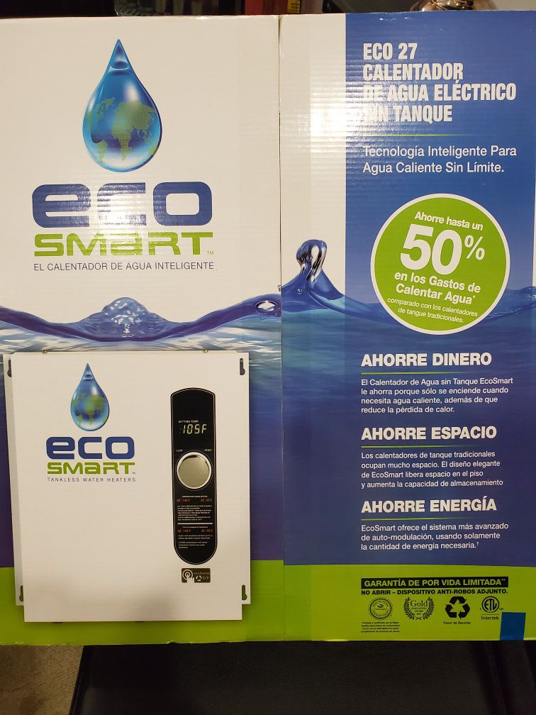 Eco smart eco 27 water heater brand new in the box