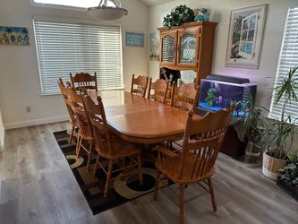Table, Chairs, and China Hutch