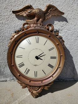 Vintage Syroco Eagle Wall Clock