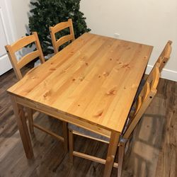 Wooden Table And Chairs