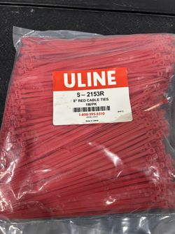 Zip Ties - 8” RED