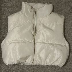 Cream Puffer Vest