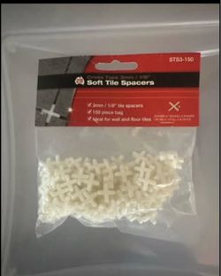 28 BAGS- Soft Tile Spacers 3mm Cross Type 150-Pack